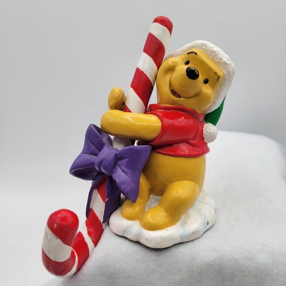 Disney WINNIE THE POOH Christmas Decor Mantle Stocking Hanger Candy Cane - Picture 1 of 9